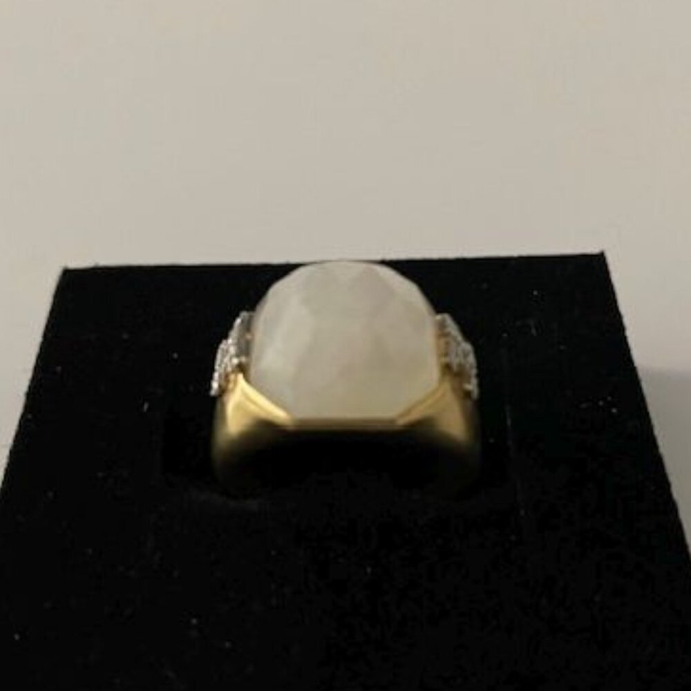 Ivanka Trump 18K gold Metropolis Rainbow Moonstone Ring - Picture 5 of 8
